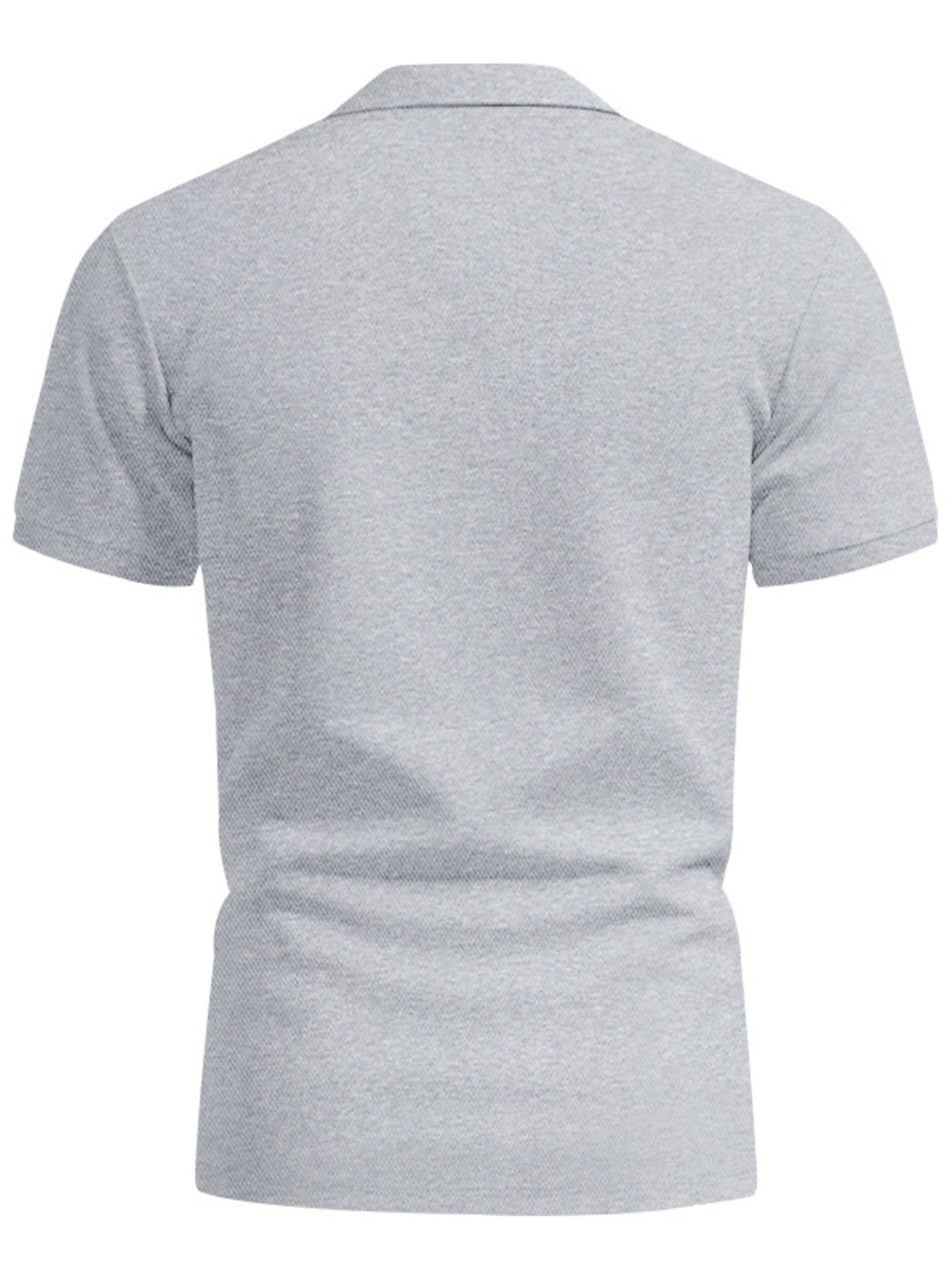 Men's Full Size Button Detail Short Sleeve Polo Plus Size | STAHlin RADIANCE