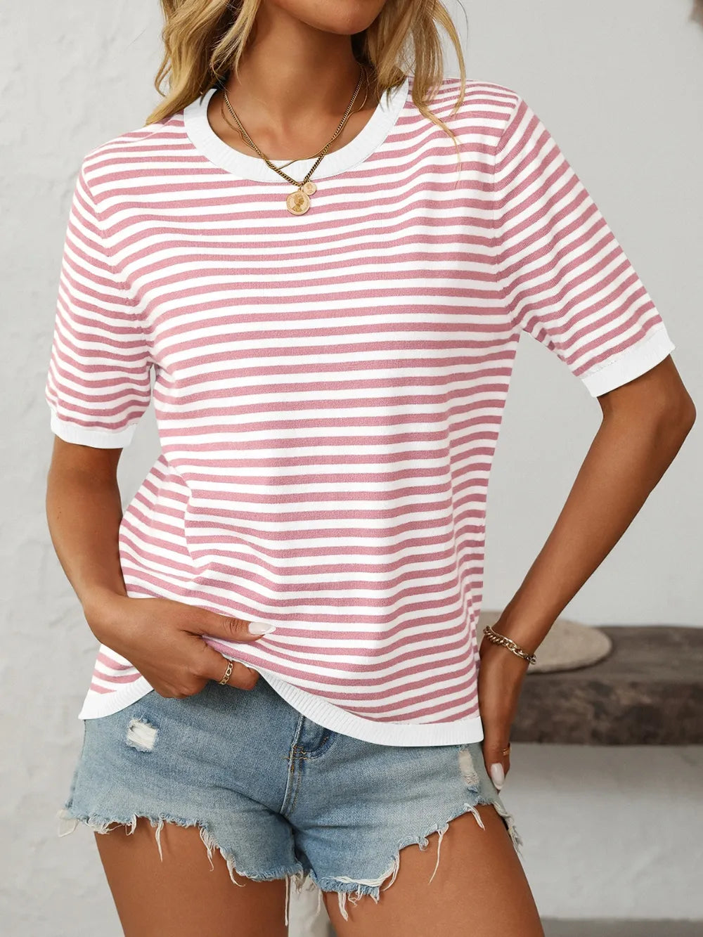 The Brynn Striped Tee | STAHlin RADIANCE