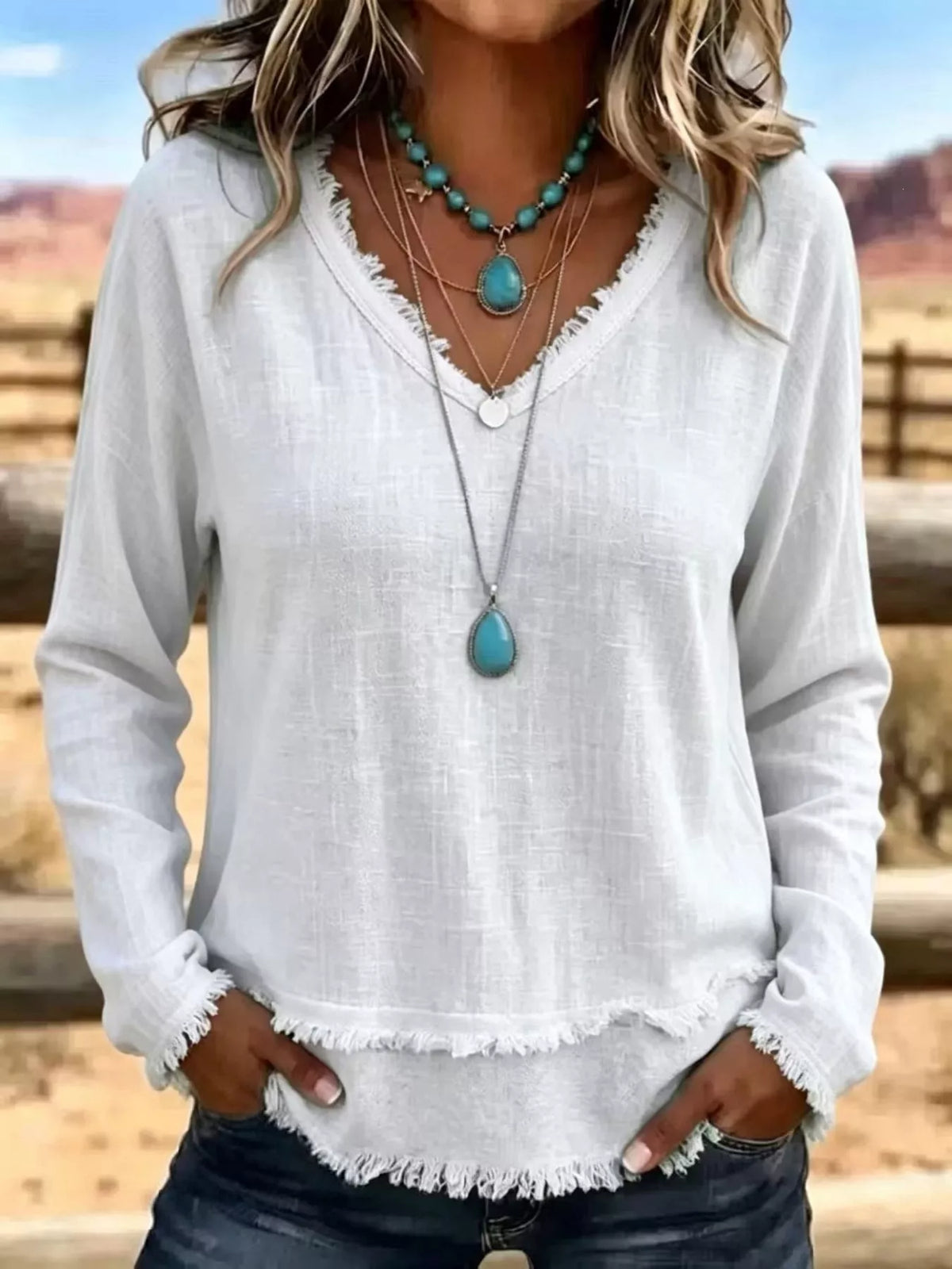 The Marlowe Frayed Tee | STAHlin RADIANCE