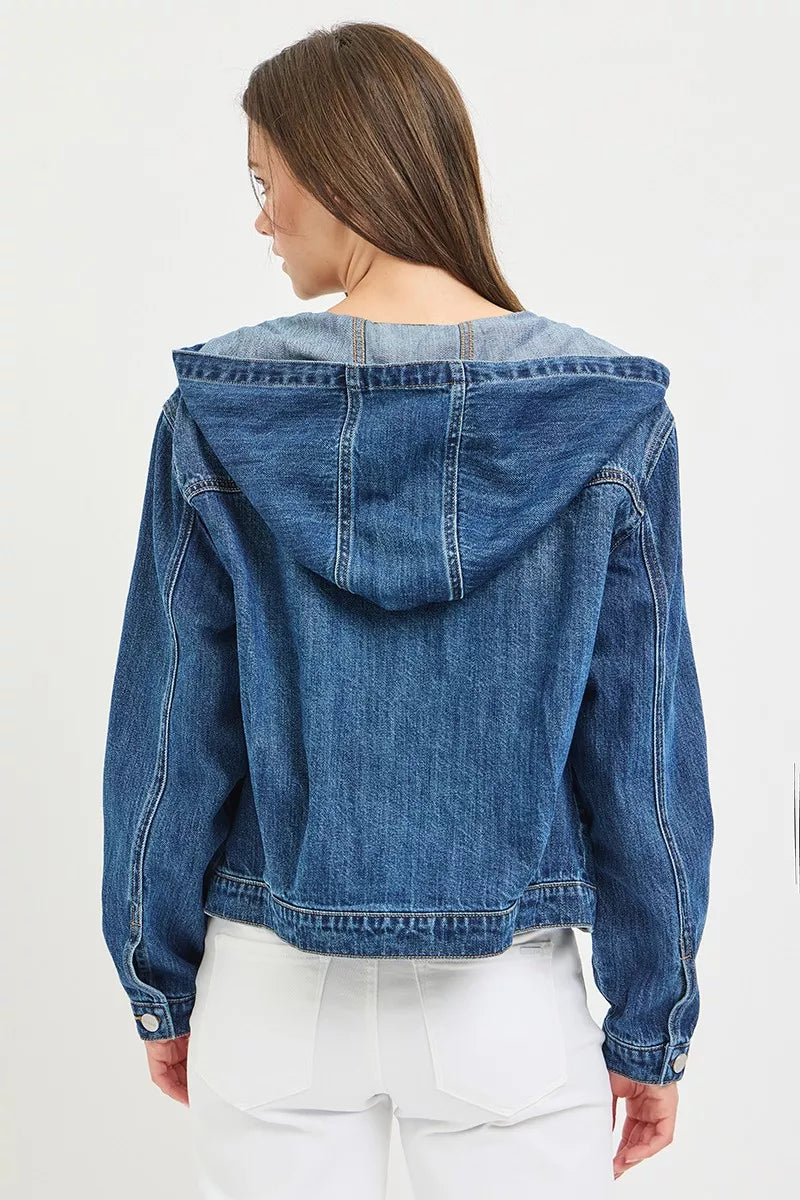 RISEN Basic Denim Jacket with Hoodie | STAHlin RADIANCE