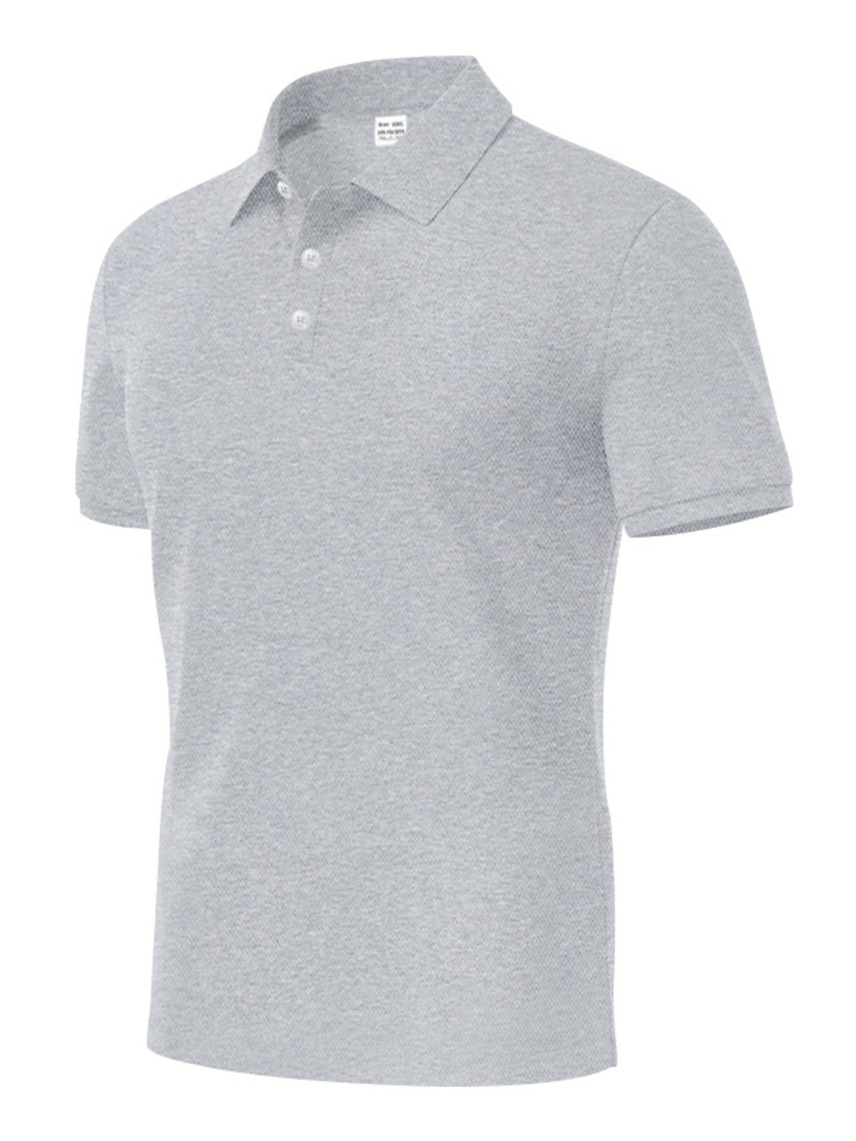 Men's Full Size Button Detail Short Sleeve Polo Plus Size | STAHlin RADIANCE