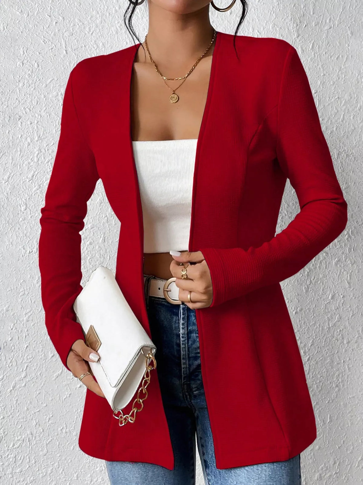 One Button Long Sleeve Blazer | STAHlin RADIANCE