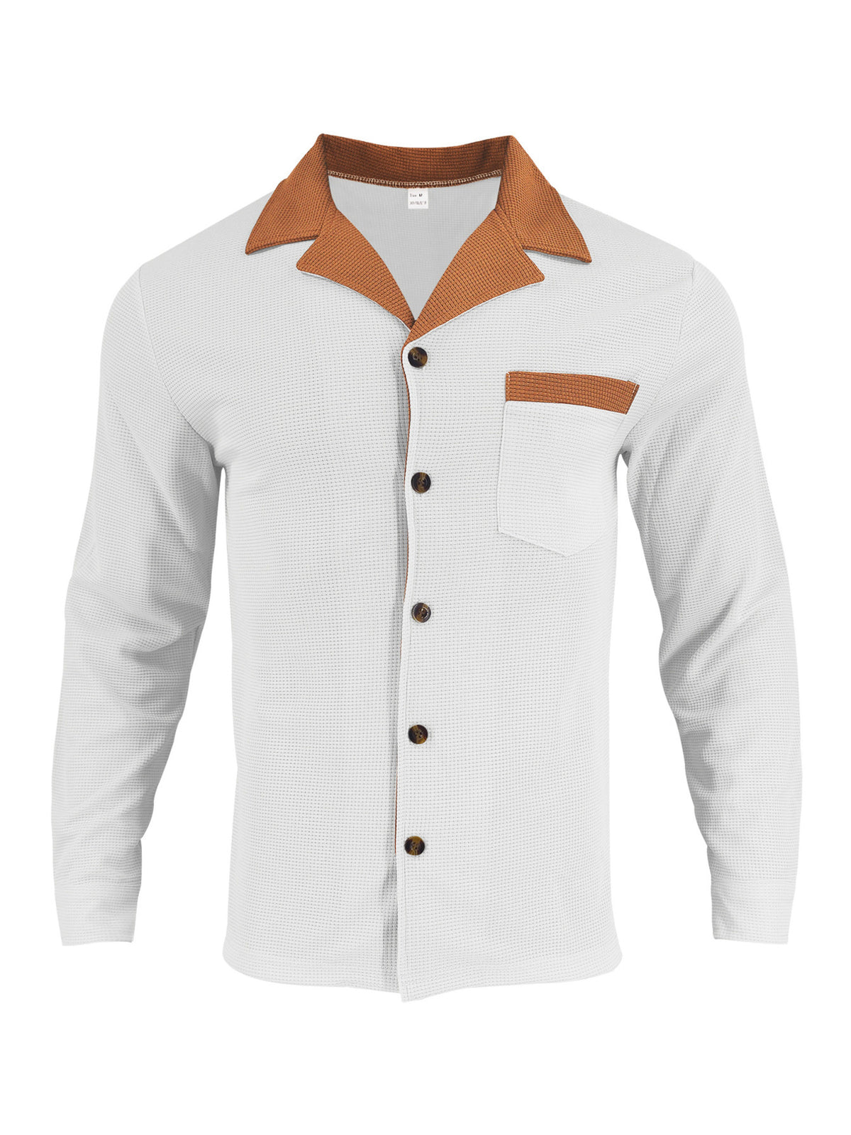 Men's Full Size Contrast Collar Button Up Shirt Plus Size | STAHlin RADIANCE