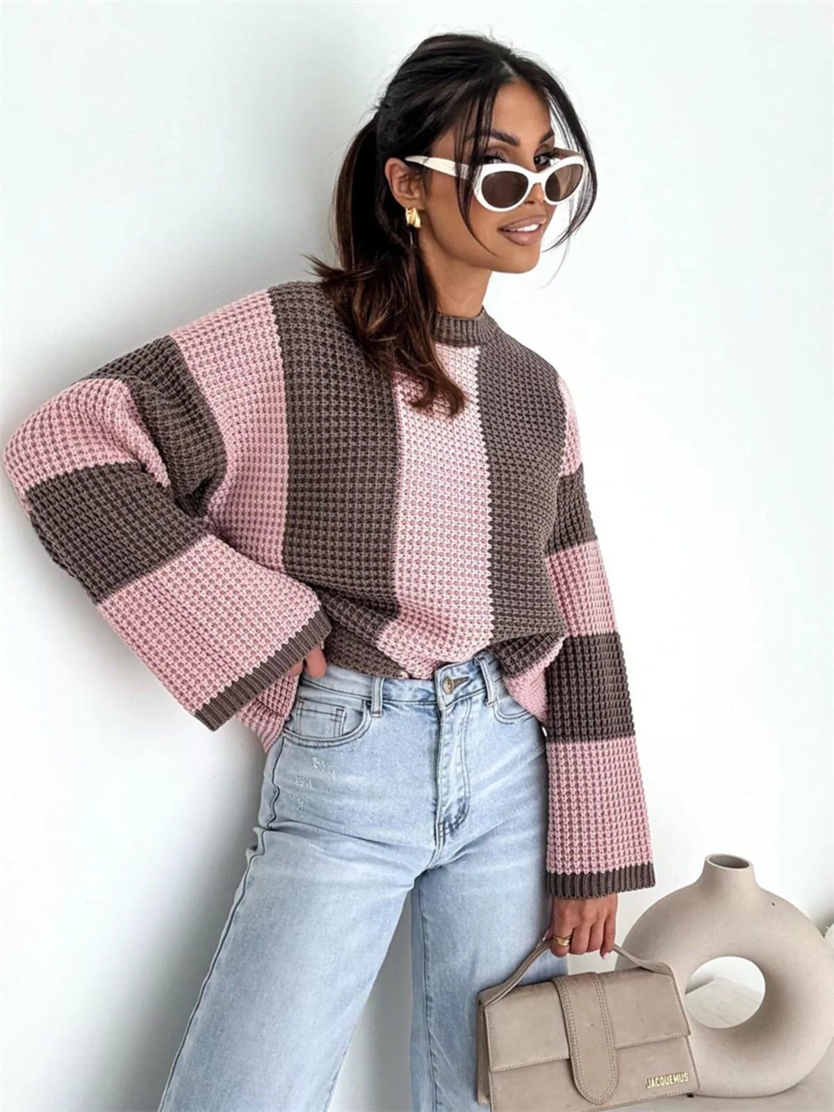Color Block Long Sleeve Sweater | STAHlin RADIANCE