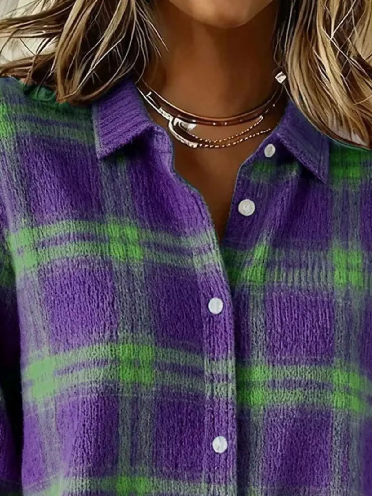 The Plaid Knit Cardigan | STAHlin RADIANCE