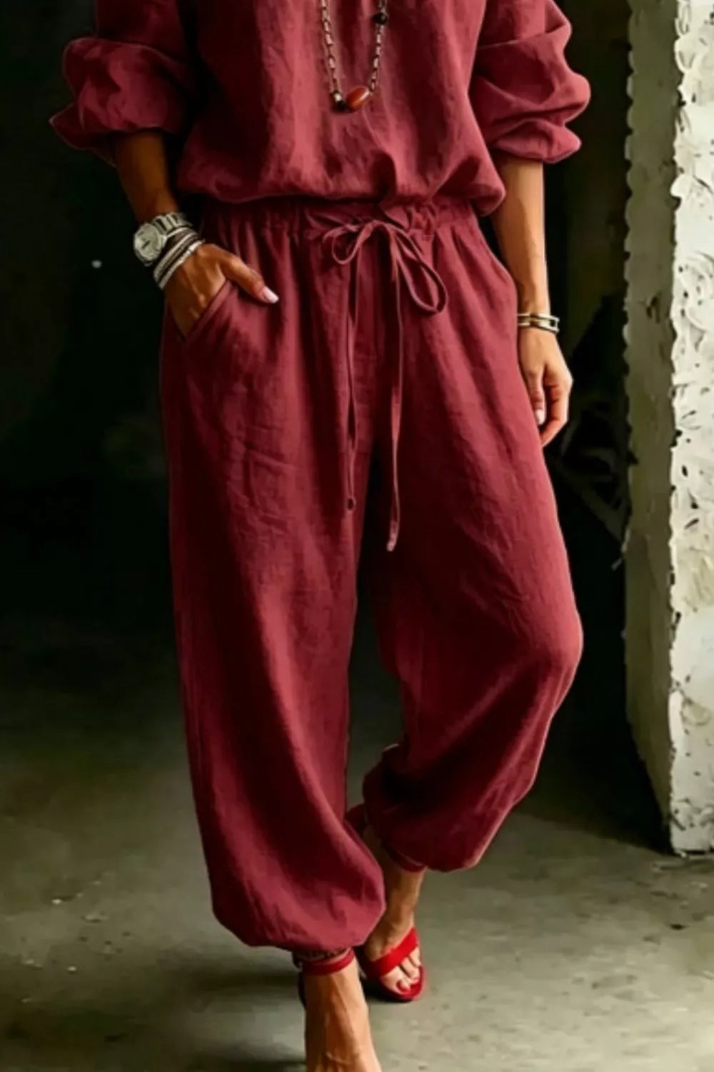 Full Size Off-Shoulder Top and Pants Set Plus Size | STAHlin RADIANCE