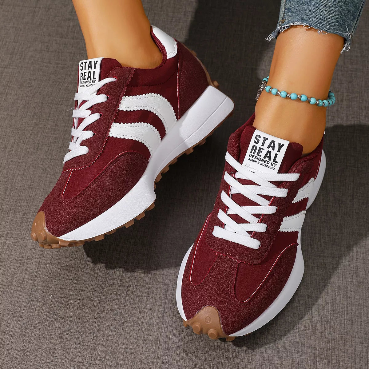 Lace Up Round Toe Sneakers | STAHlin RADIANCE