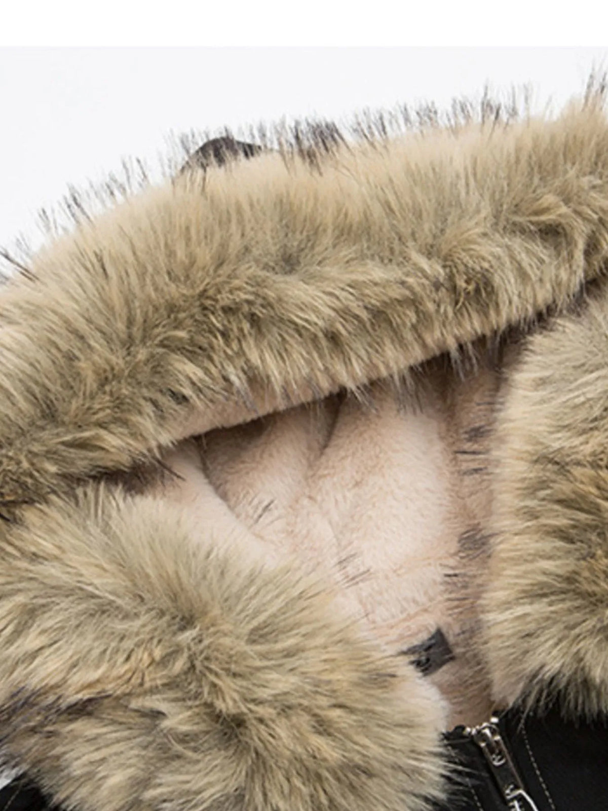Men's Faux Fur Hooded Zip Up Jacket | STAHlin RADIANCE