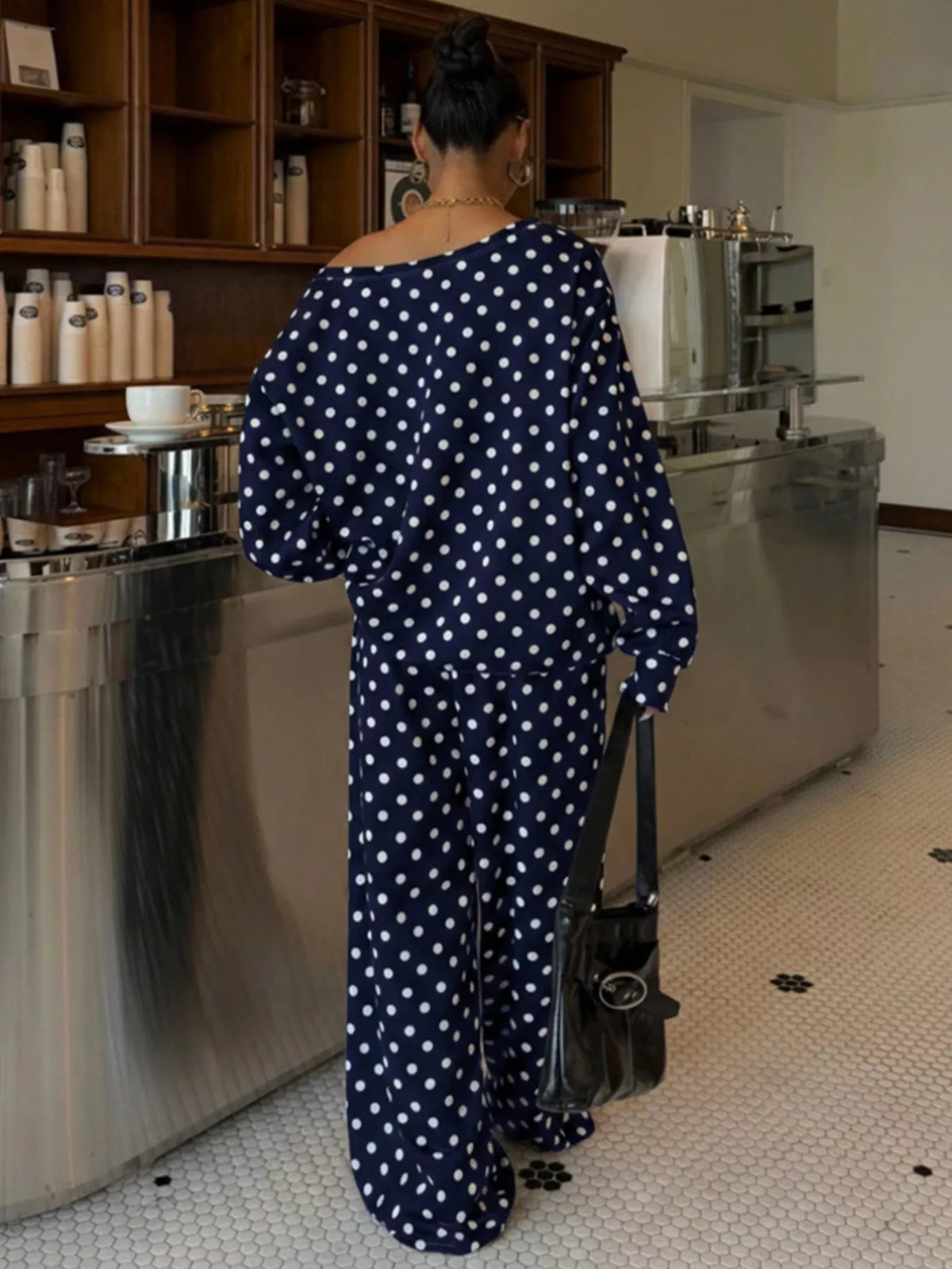 Polka Dot Long Sleeve Top and Pants Set | STAHlin RADIANCE
