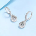 1 Carat 925 Sterling Silver Moissanite Hoop Teardrop Earrings | STAHlin RADIANCE