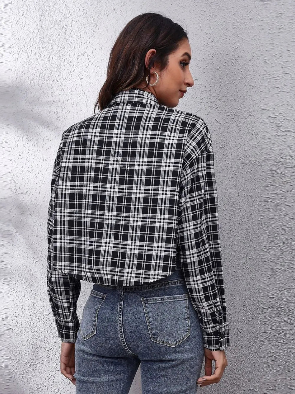 Button Down Printed Cropped Jacket | STAHlin RADIANCE
