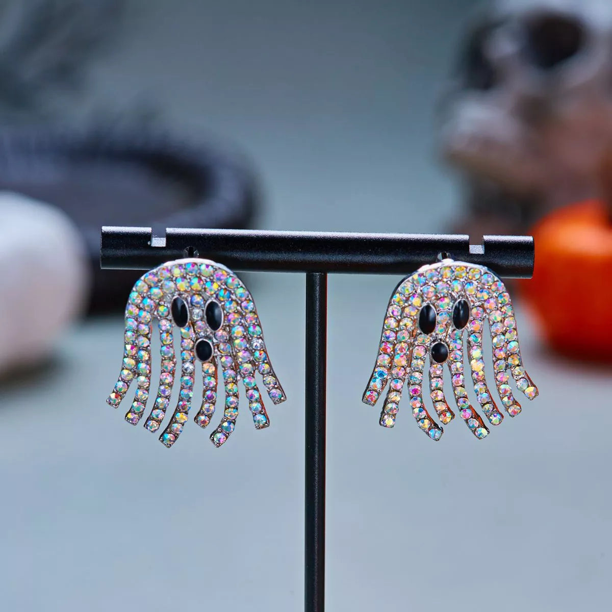 Halloween Rhinestone Ghost Shape Earrings | STAHlin RADIANCE