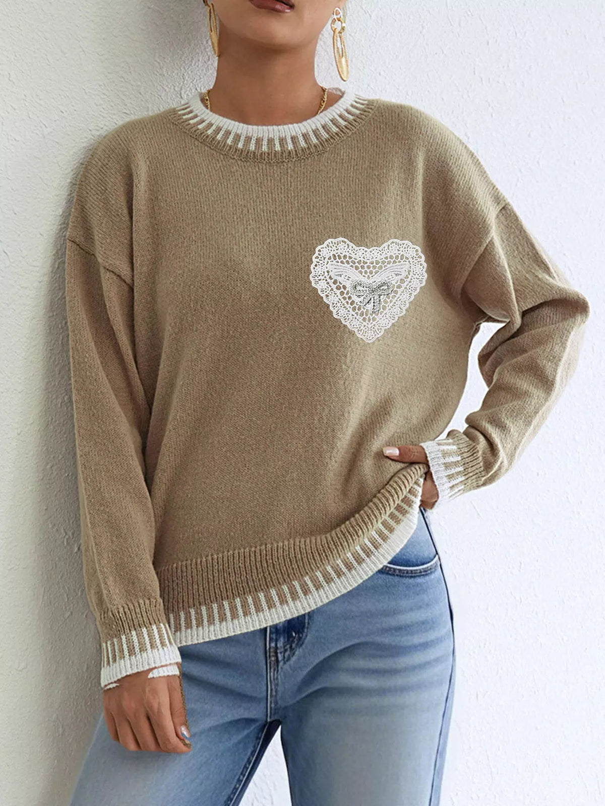The Amara Lace Heart Sweater | STAHlin RADIANCE