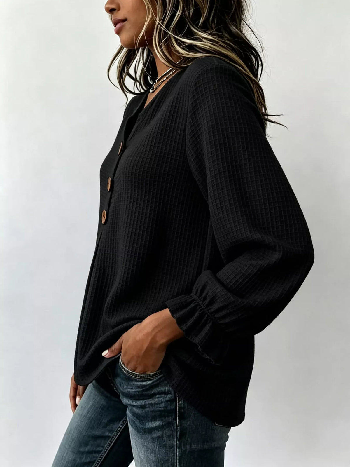 The Ivory Waffle Knit Top | STAHlin RADIANCE
