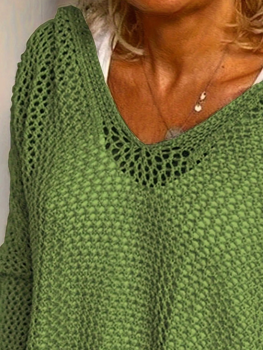 Openwork Long Sleeve Hooded Knit Cover Up | STAHlin RADIANCE