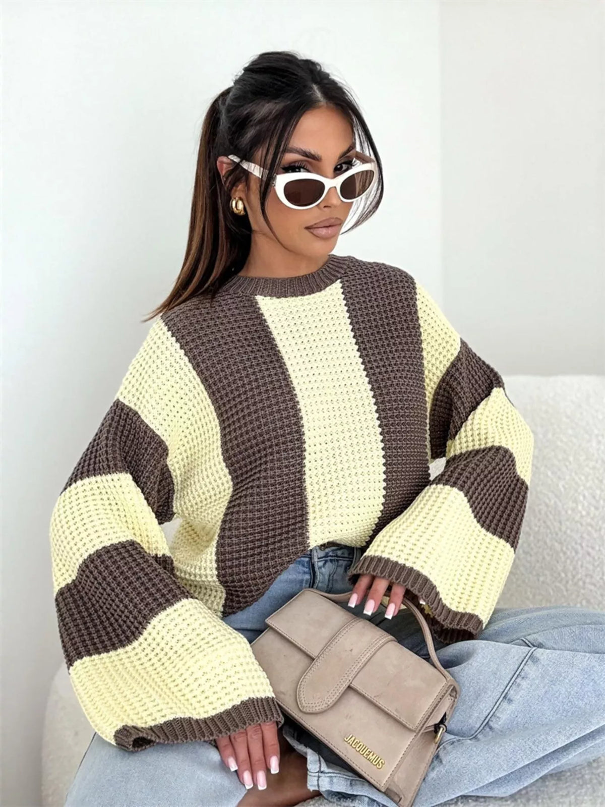Color Block Long Sleeve Sweater | STAHlin RADIANCE
