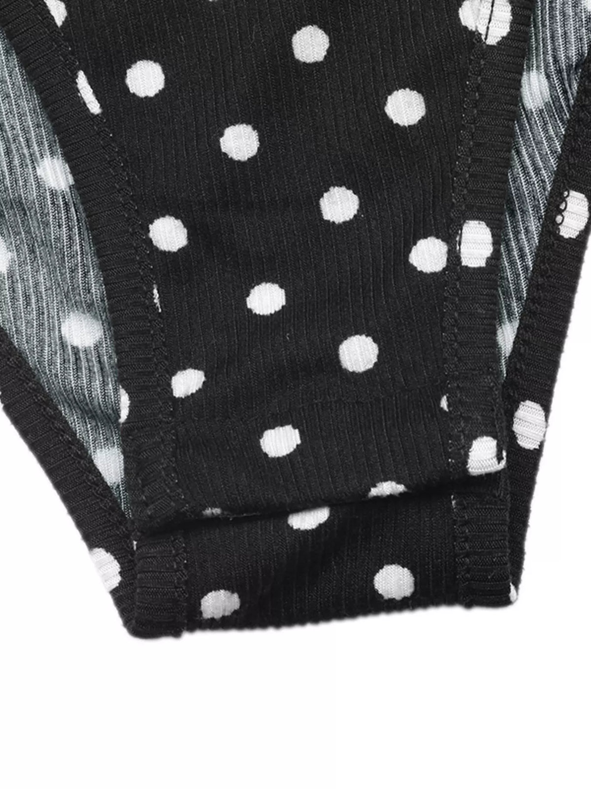 Polka Dot Cutout Long Sleeve Bodysuit | STAHlin RADIANCE