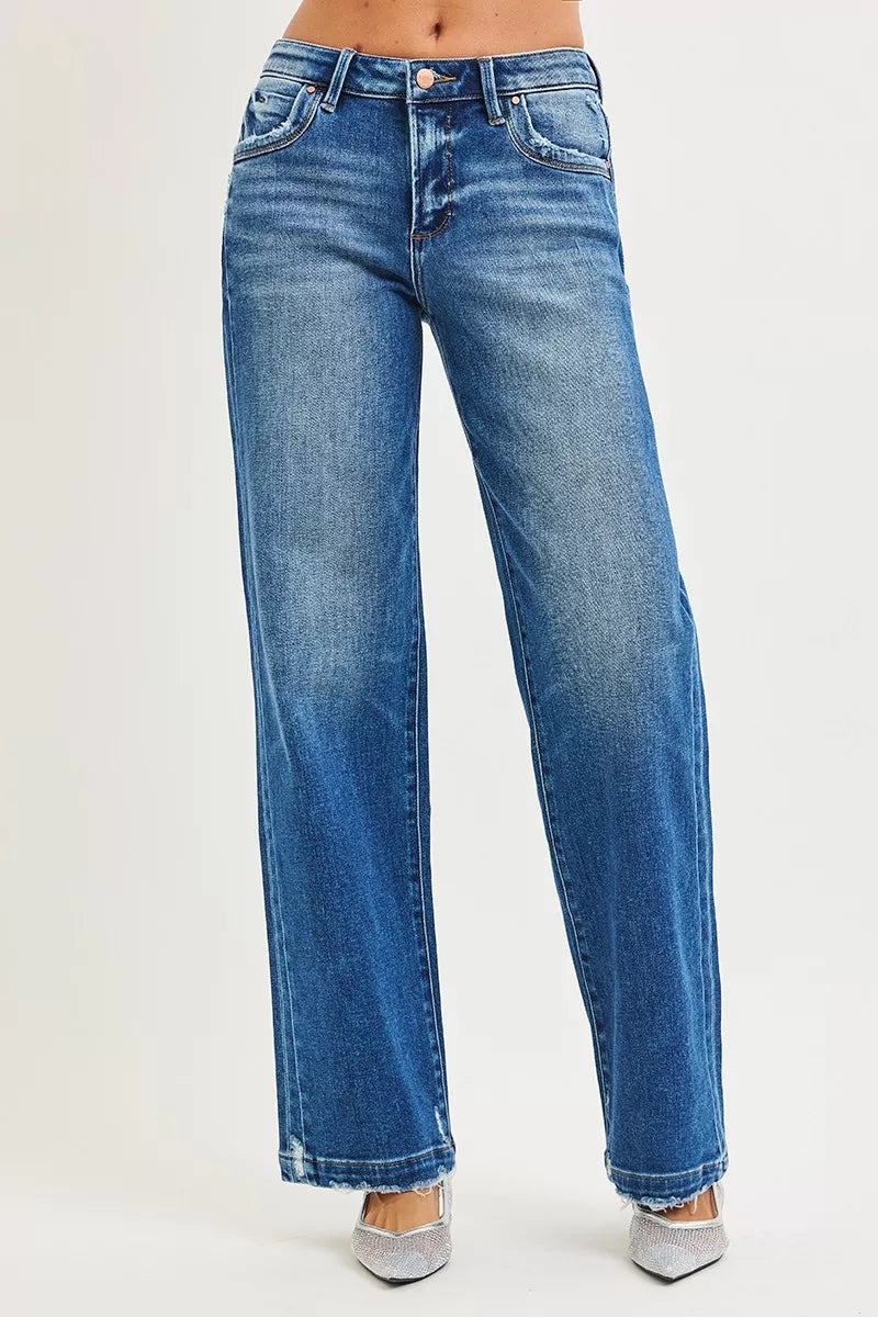 RISEN Full Size Slouchy Baggy Jeans Pocket Side Seam Detail Plus Size | STAHlin RADIANCE