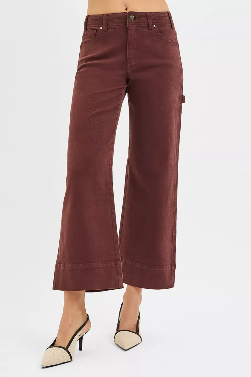 RISEN Tummy Control High Rise Crop Wide No Waist Band Pants | STAHlin RADIANCE