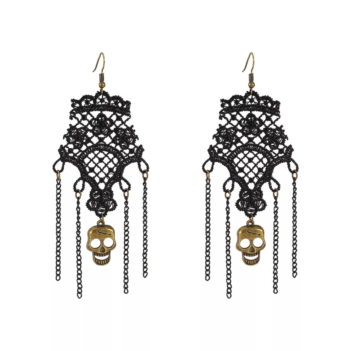 Halloween Lace Skull Necklace and Earrings Jewelry Set | STAHlin RADIANCE