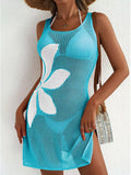 Side Slit Flower Crochet Knit Cover Up Dress | STAHlin RADIANCE