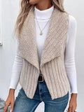 Cozy Fleece Open Front Vest Coat | STAHlin RADIANCE