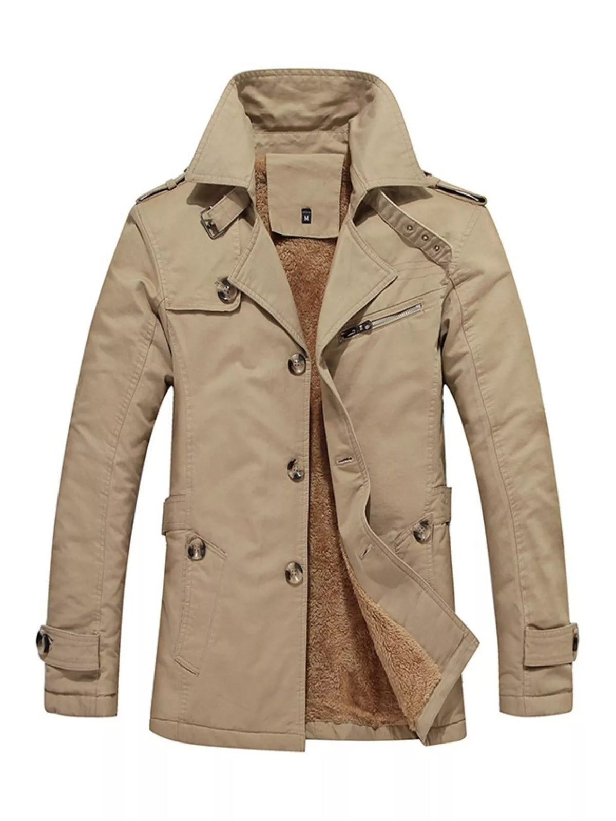 Men's Plus Size Button Up Long Sleeve Coat | STAHlin RADIANCE