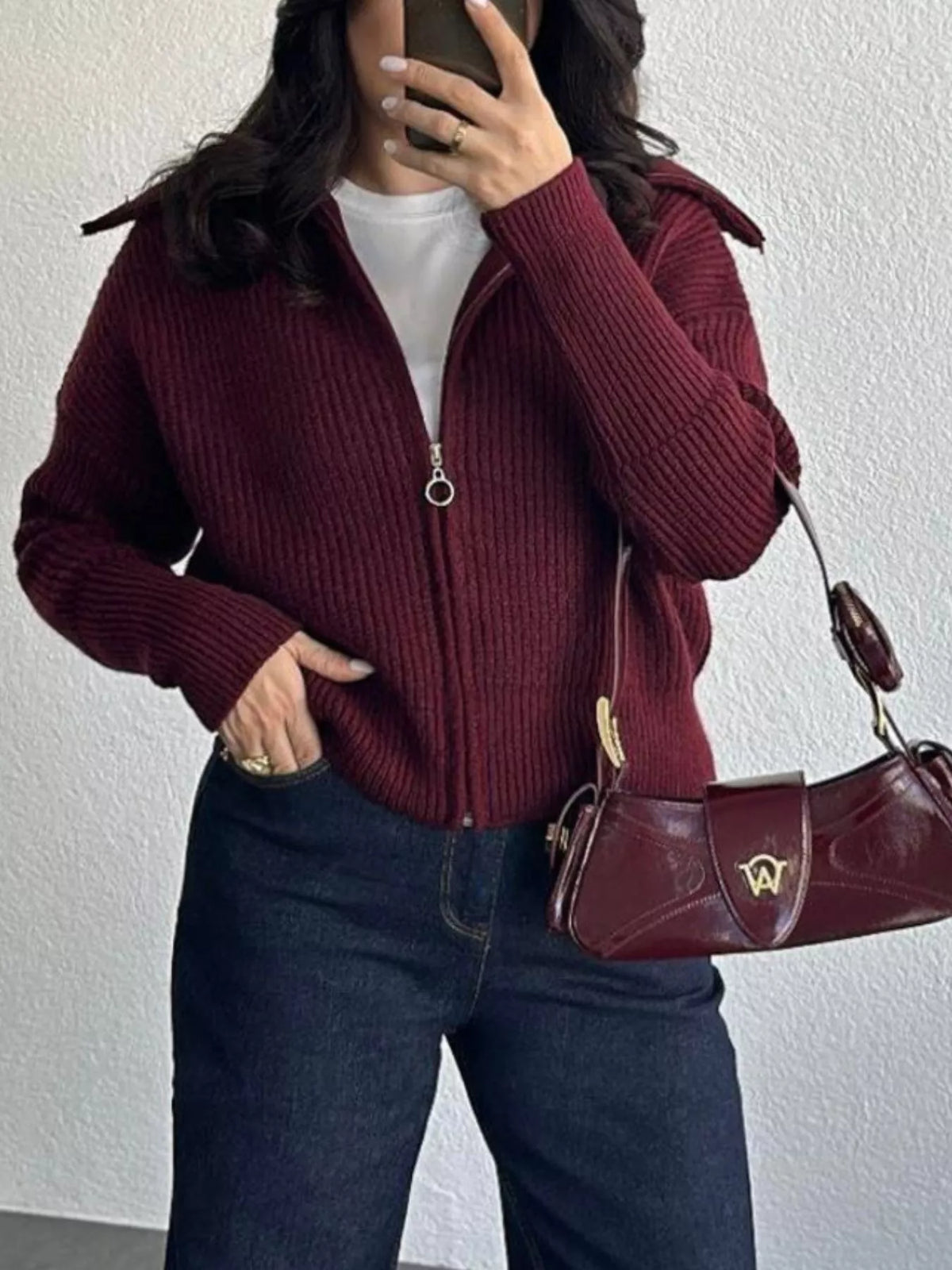 The Dropped Shoulder Zip Cardigan | STAHlin RADIANCE