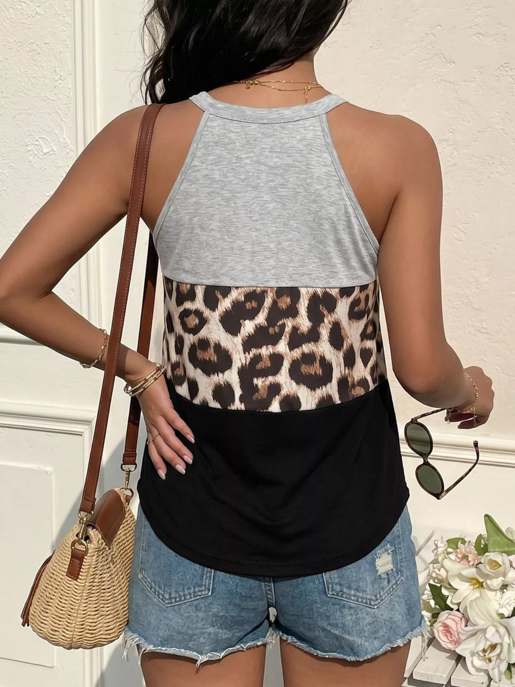 Leopard Print Color Block Tank | STAHlin RADIANCE