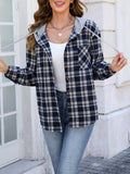 Hooded Plaid Button-Up Shacket | STAHlin RADIANCE