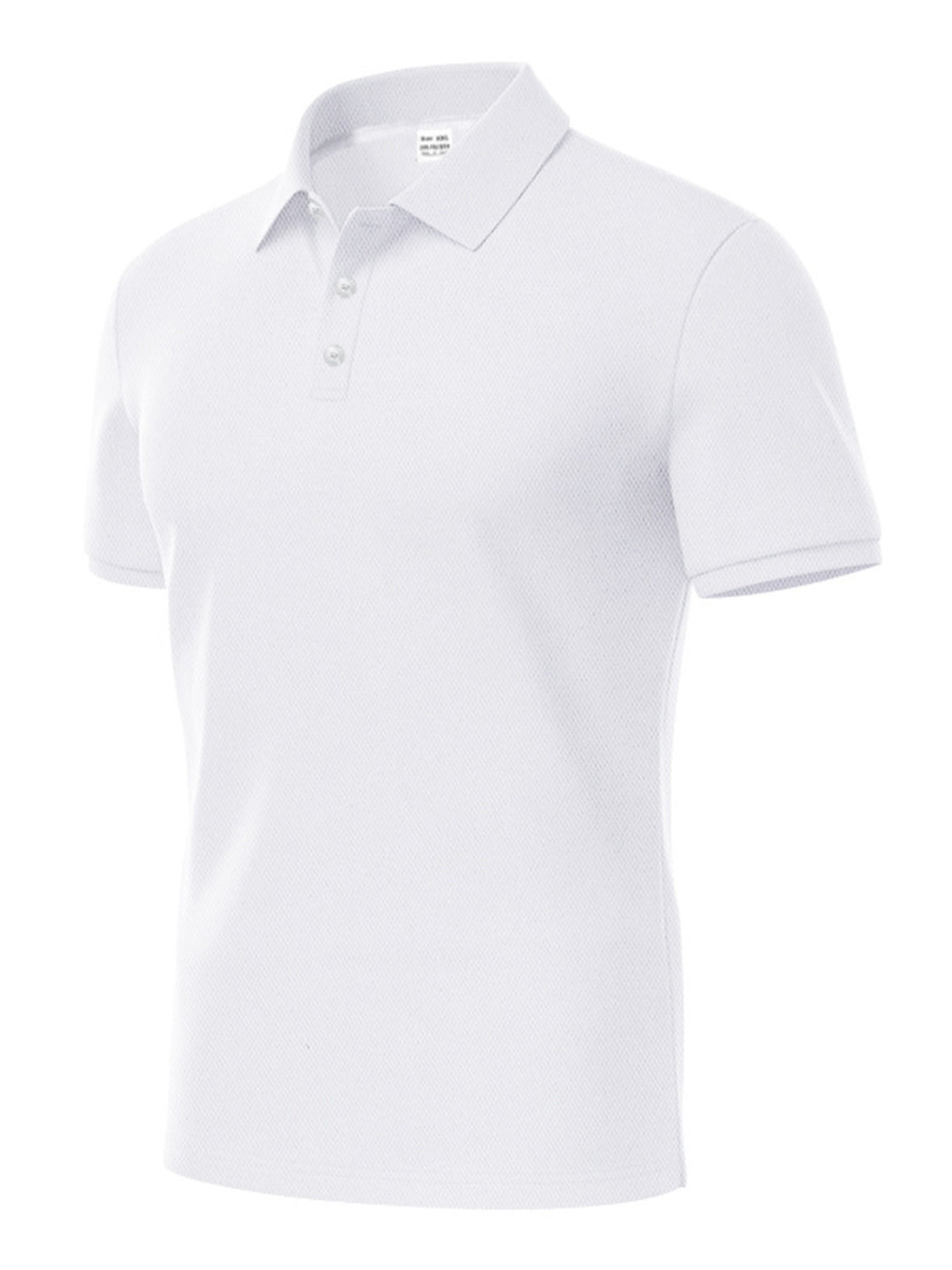 Men's Full Size Button Detail Short Sleeve Polo Plus Size | STAHlin RADIANCE