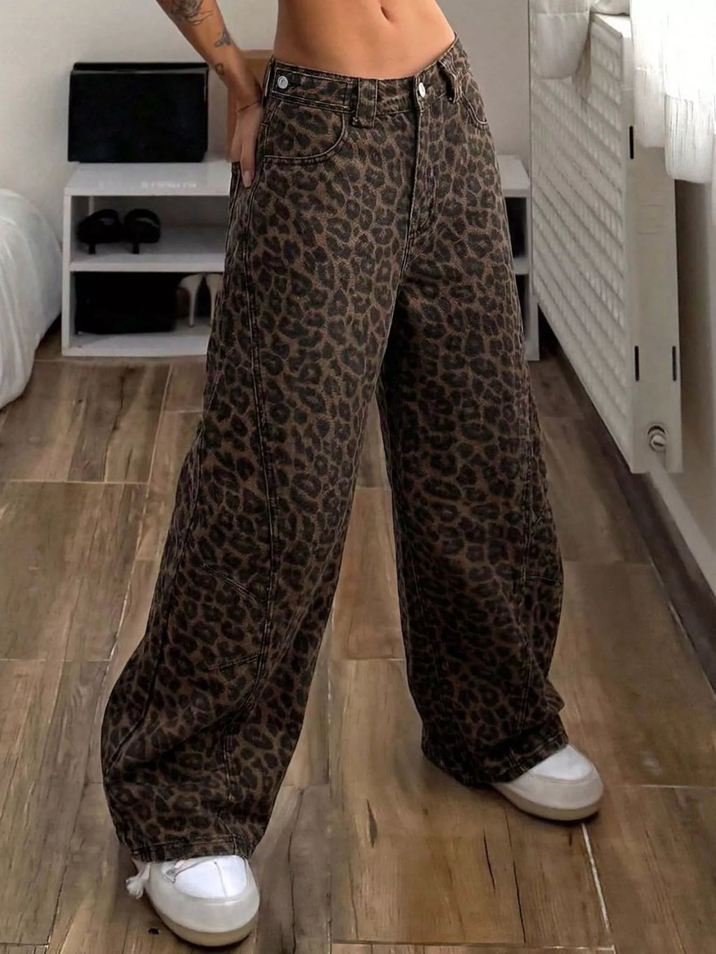 The Nova RISEN Leopard Wide-Leg Jeans | STAHlin RADIANCE