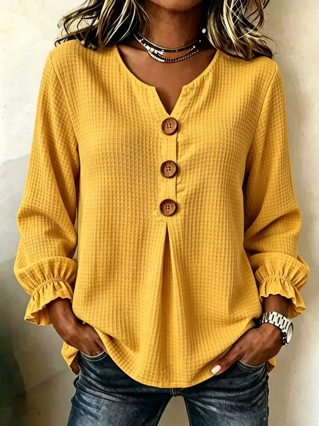 The Ivory Waffle Knit Top | STAHlin RADIANCE
