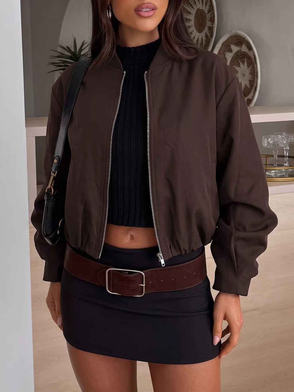 Zip Up Dropped Shoulder Jacket | STAHlin RADIANCE
