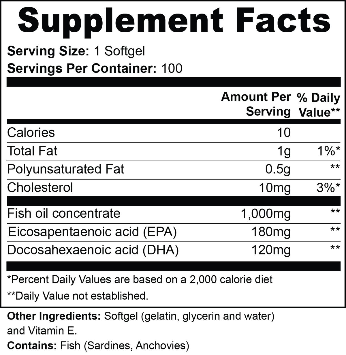 Omega-3 EPA 180mg + DHA 120mg | STAHlin RADIANCE