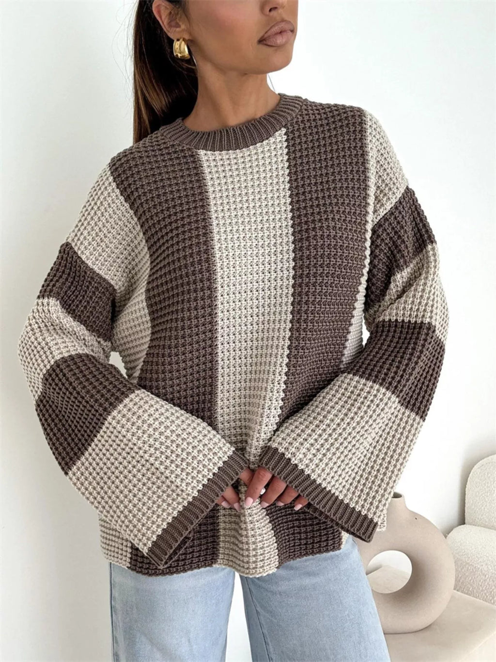 Color Block Long Sleeve Sweater | STAHlin RADIANCE