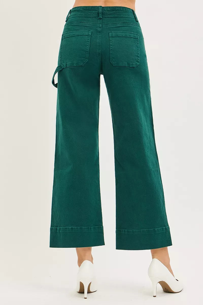 RISEN Tummy Control High Rise Crop Wide No Waist Band Pants | STAHlin RADIANCE