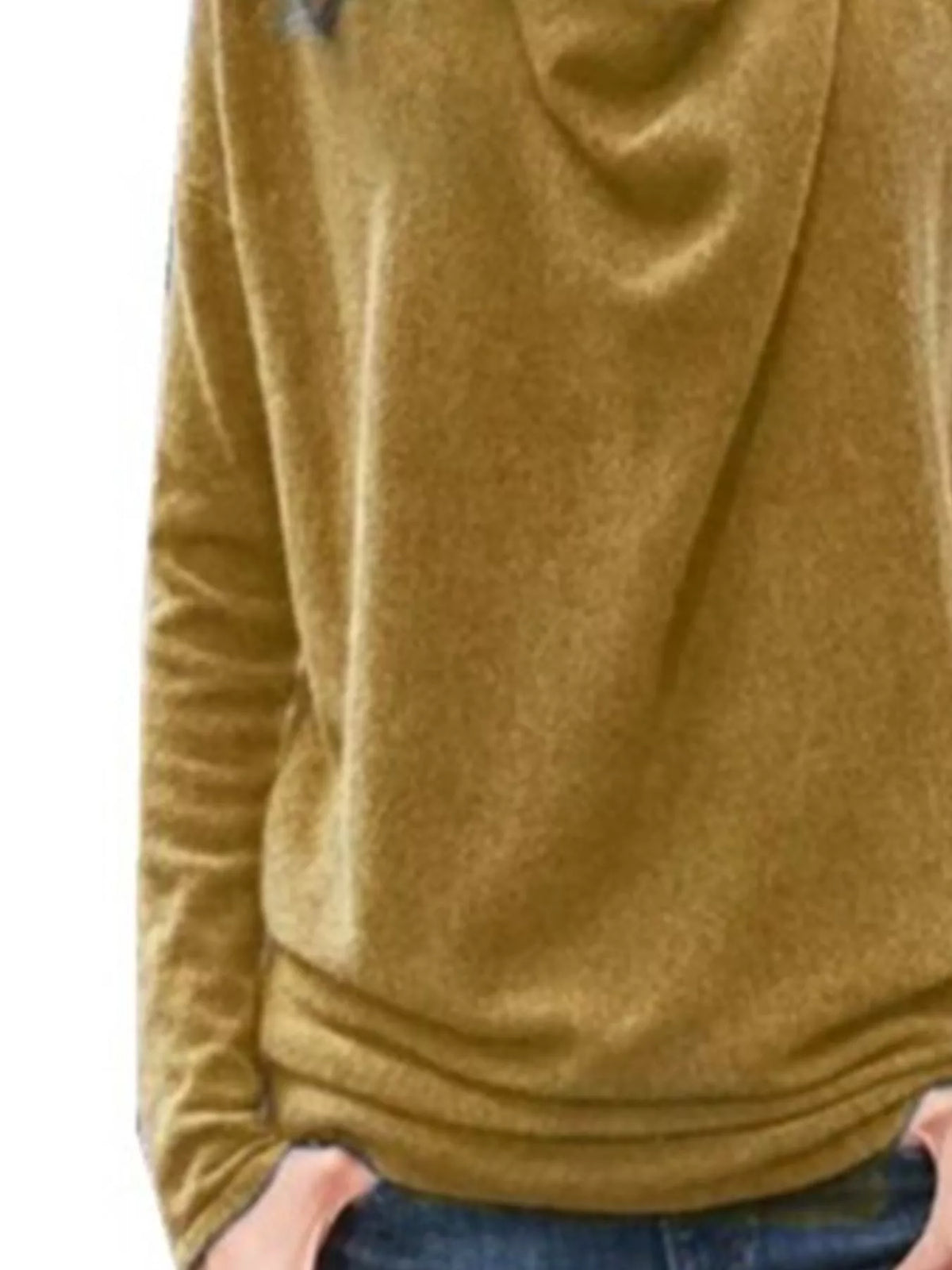 Full Size Cowl Neck Long Sleeve Top Plus Size | STAHlin RADIANCE