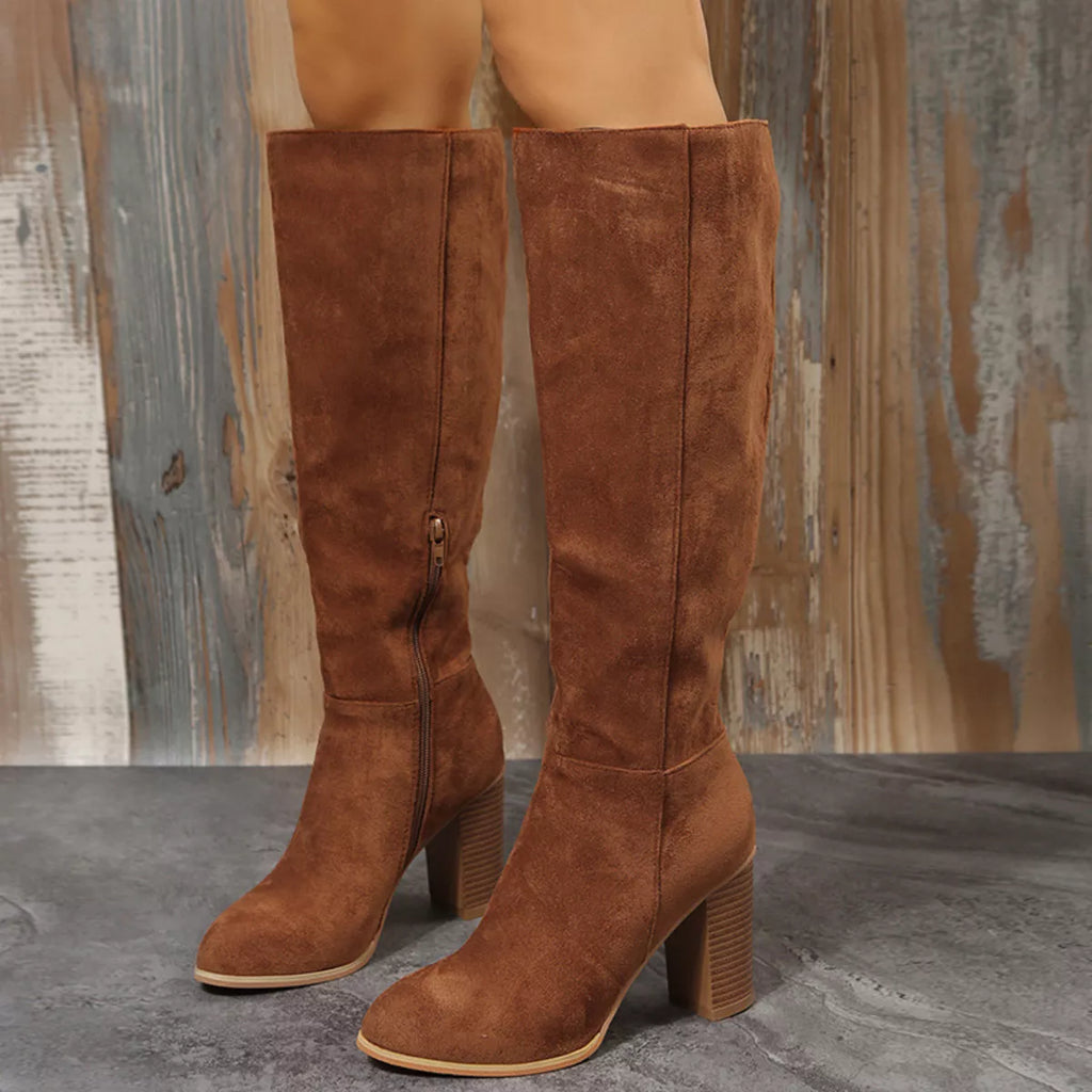 Point Toe Block Heels Boots | STAHlin RADIANCE