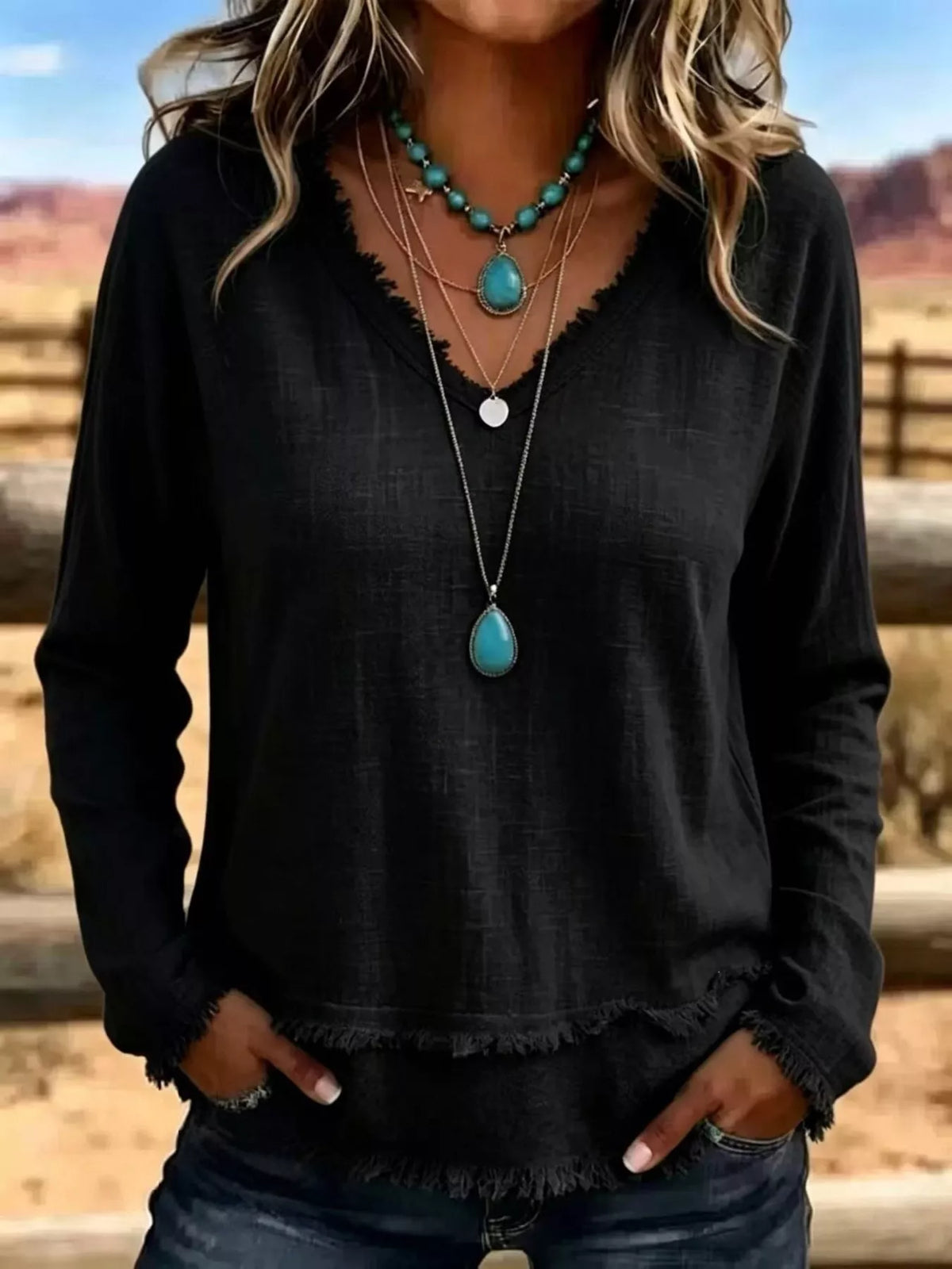 The Marlowe Frayed Tee | STAHlin RADIANCE