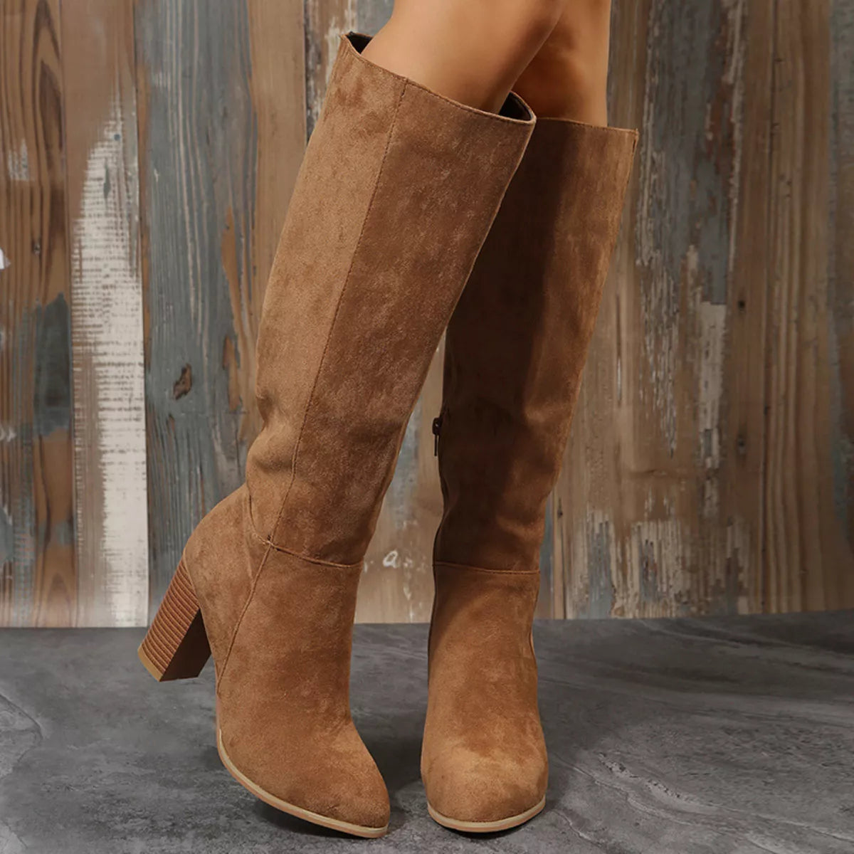 Point Toe Block Heels Boots | STAHlin RADIANCE