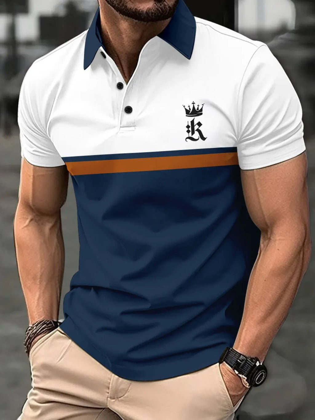 Men's Plus Size Collared Neck Short Sleeve Polo | STAHlin RADIANCE
