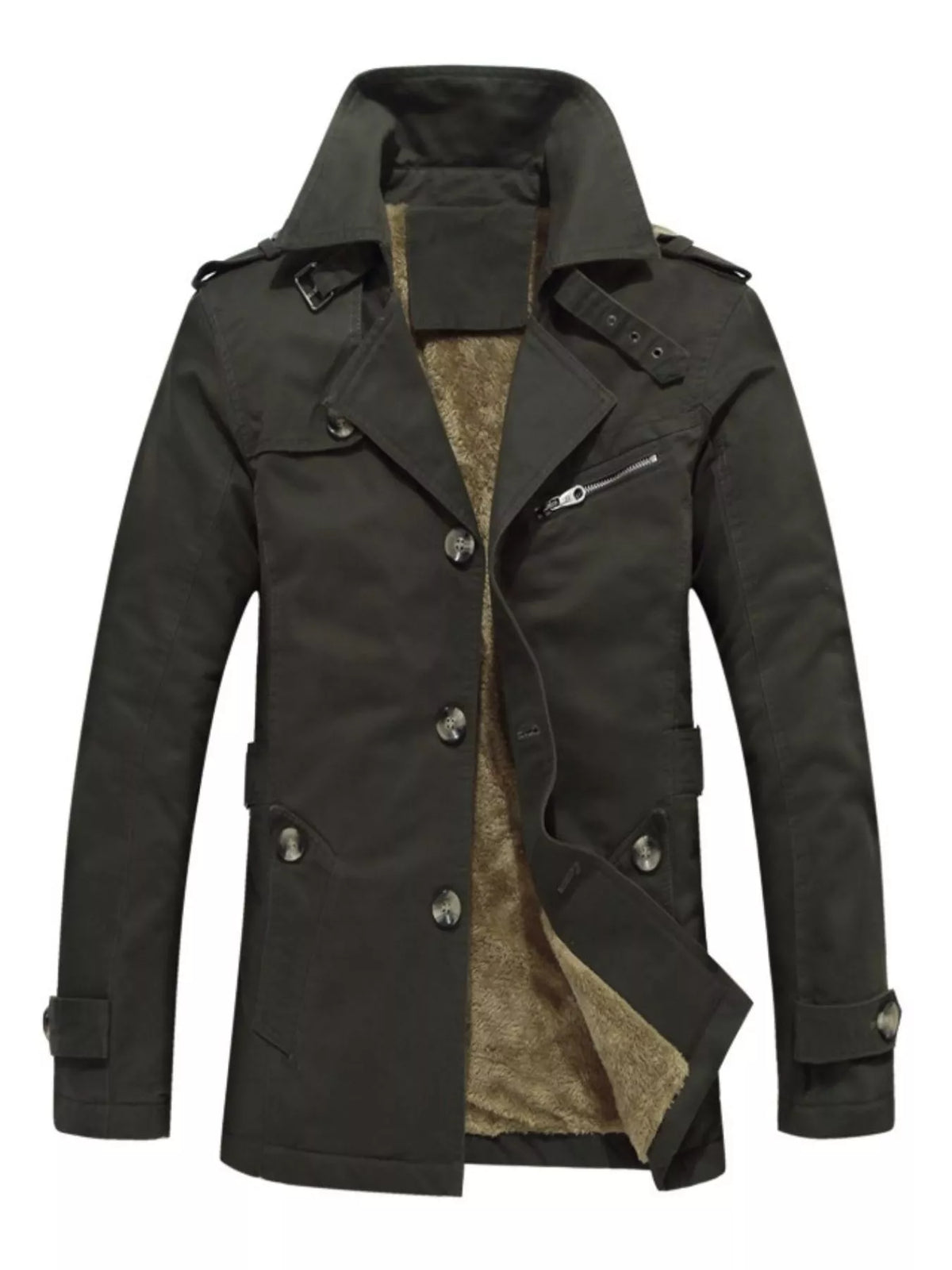 Men's Plus Size Button Up Long Sleeve Coat | STAHlin RADIANCE