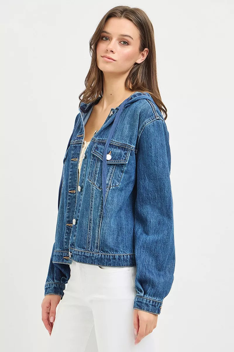 RISEN Basic Denim Jacket with Hoodie | STAHlin RADIANCE