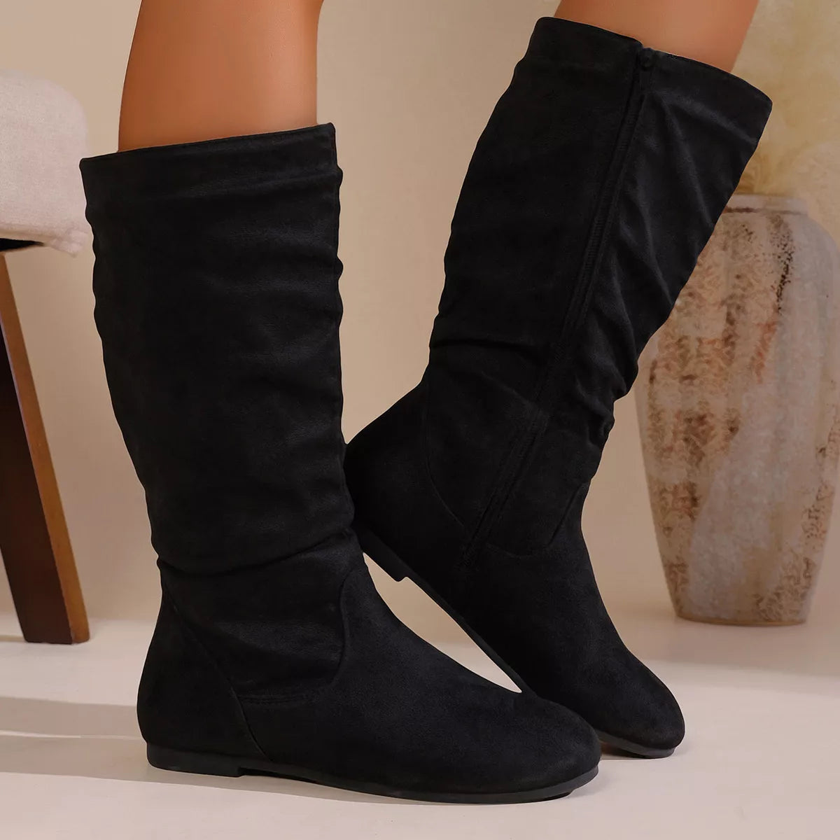 Size Zip Slouchy Boots | STAHlin RADIANCE
