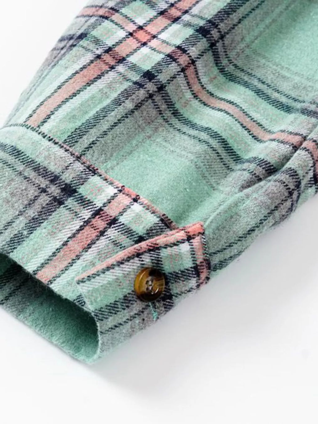 Plaid Button-Up Hooded Shirt with Chest Pocket | STAHlin RADIANCE