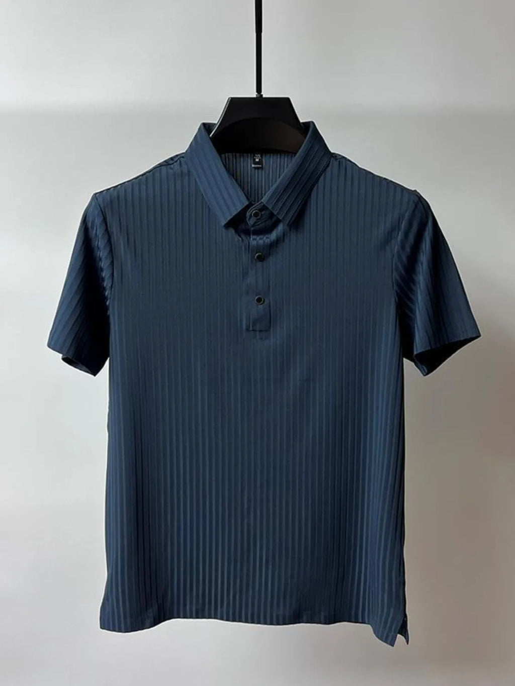 Men's Full Size Button Detail Short Sleeve Polo Plus Size | STAHlin RADIANCE