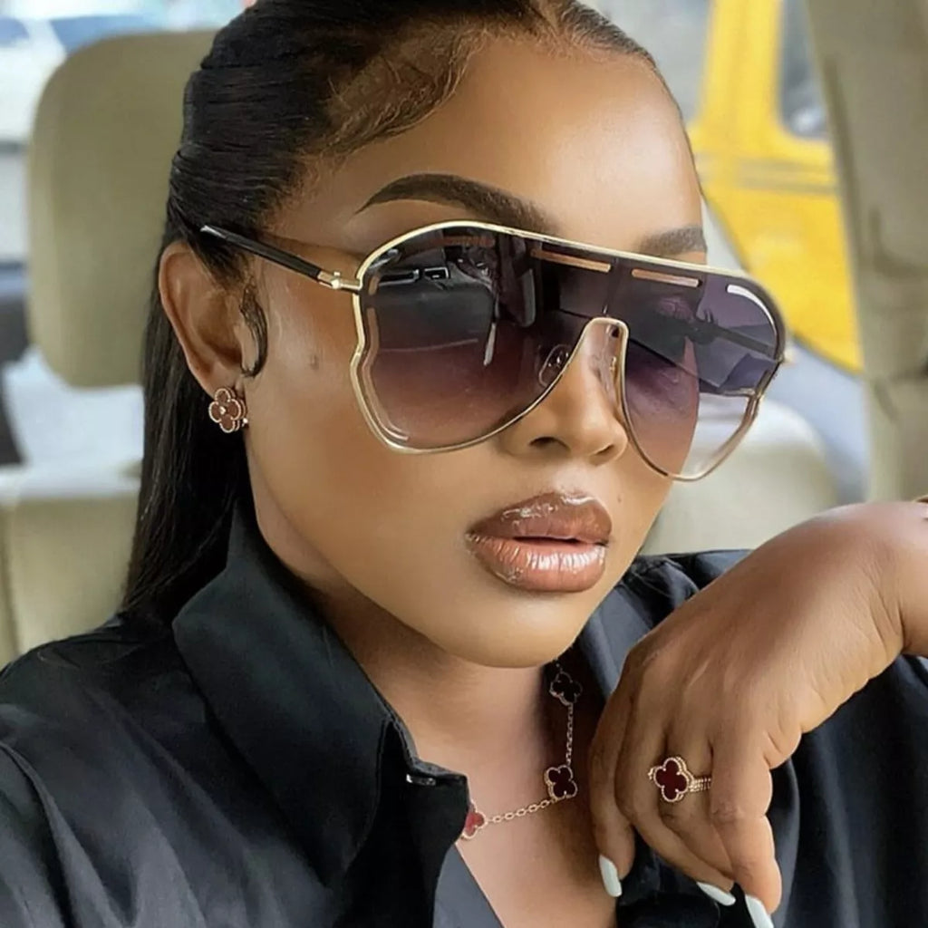 Oversized Aviator Gradient Sunglasses | STAHlin RADIANCE