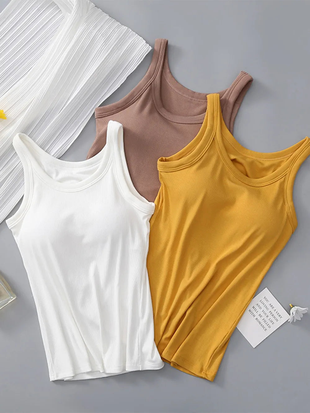 Round Neck Tank with Bra | STAHlin RADIANCE