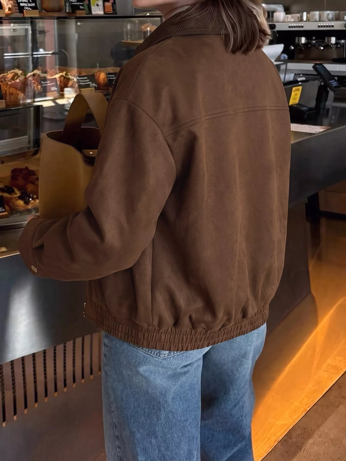 Corduroy Collar Zip-Up Jacket | STAHlin RADIANCE